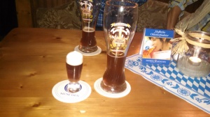 A Weizen and a weizen Likör. Guess which is which?